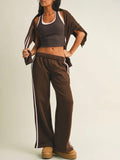 On The Double Layered Tank in Dark Chocolate