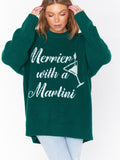 Classic Crewneck Sweater in Martini Graphic Knit