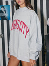 KC Flip It & Reverse It Sweatshirt in Heather Grey