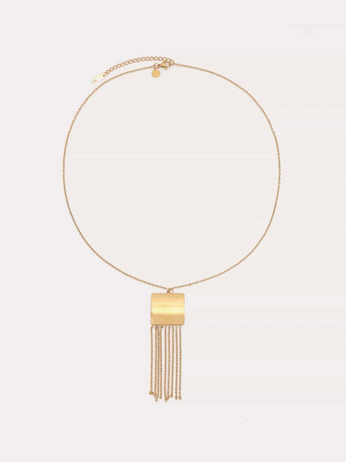 Fringe Pendant Necklace in Gold