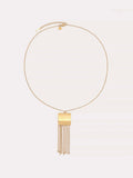 Fringe Pendant Necklace in Gold