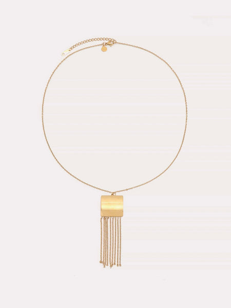 Fringe Pendant Necklace in Gold