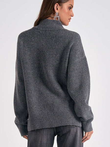 Don't Sweat It Turtleneck in Dark Grey