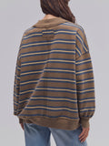 Palm Springs Striped Pullover in Army Combo