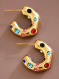 Rainbow Rocks Chunky Hoops