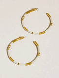 Dallin Large Enamel C Hoop in White