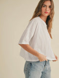 Lovely Linen Tee in White