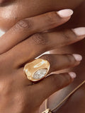 Liquid Crystal Statement Ring