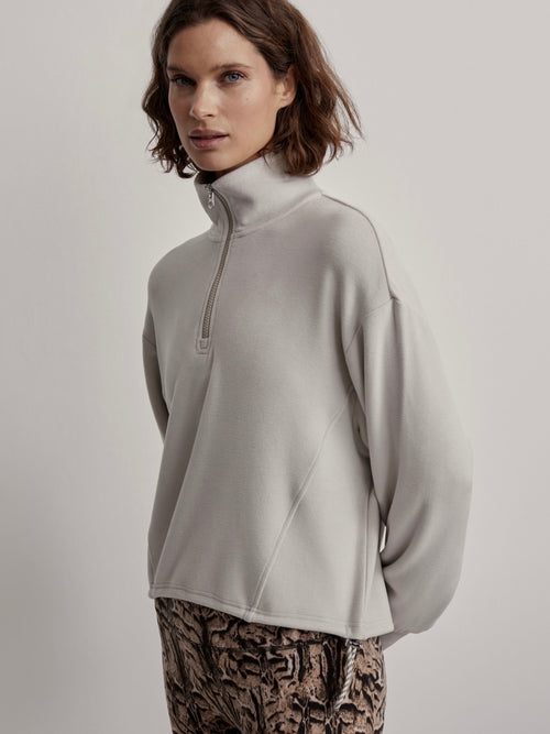 Collett Half Zip Midlayer in Silver Lining