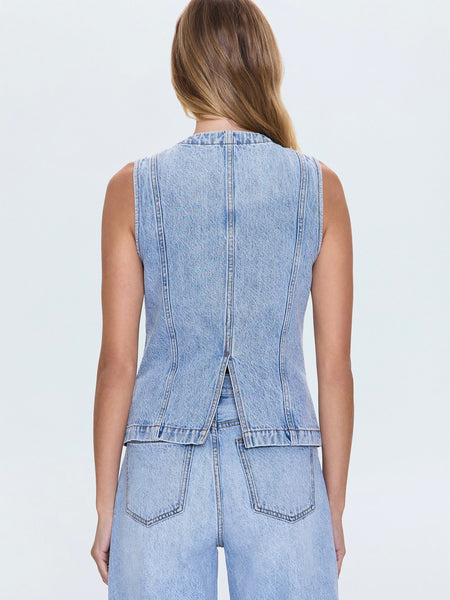 Gia Denim Vest in Gaze