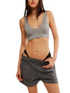 Lenzing Modal Scoop Bra in Heather Grey