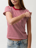 Alba Shrunken Tee in Racer Red