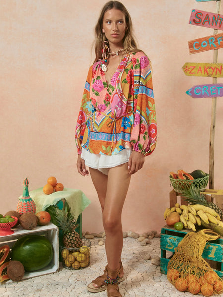 Aphrodite Blouse in Rose