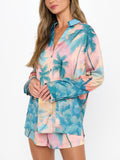 Early Riser PJ Set in Sunset Cove Silky