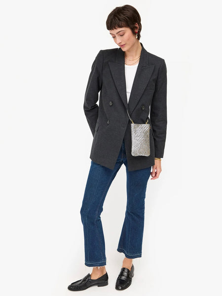 Poche Bag in Silver Woven Etoile