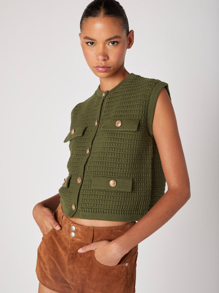 Smooth Sailing Vest in Olive