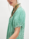 Farley Gingham Tunic in Green Combo