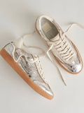 Notice Sneakers in Silver Distressed Leather