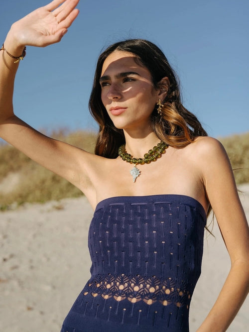 Lucid Glass Bold Necklace in Sage