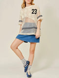 Team Player Crochet Lace Top in Natural