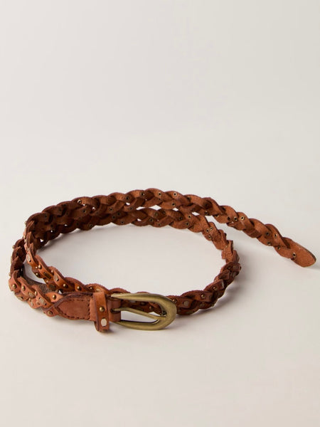 Sol Stud Belt in Cognac