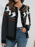 Mostly Ghostly Cardi in Black