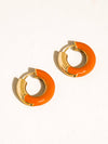 Odessa Enamel Hoops in Orange