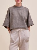MOCKtauk Will Never Be The Same Sweater in Charcoal Brown