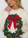 Beckett Sweater in Wreath Graphic Knit