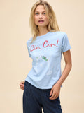 Cin Cin Ringer Tee in Powder Blue