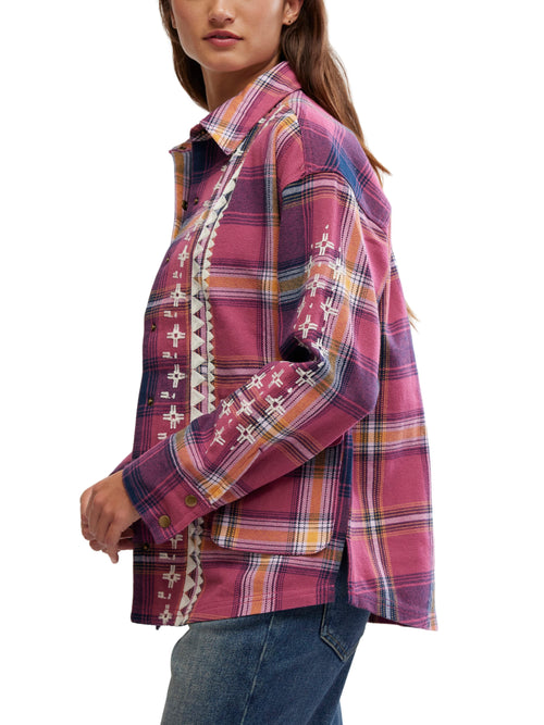 Nordic Chill Shirt Jacket in Painted Hills Berry