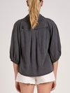 Georgia Blouse in Black Denim