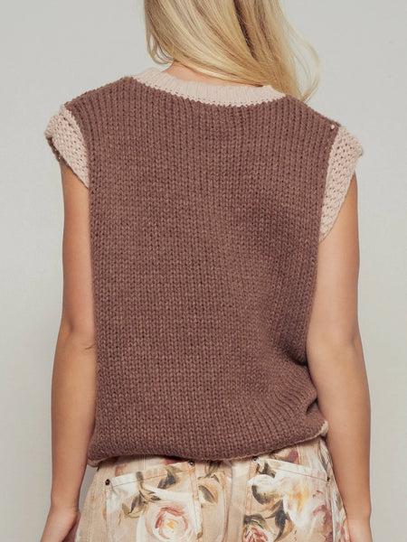 Howdy, Honey Sweater Vest in Brown