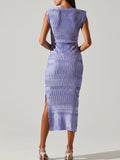 Nyah Textured Dress in Lilac