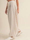 Seal The Deal Stripe Pants in Taupe