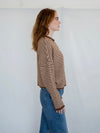 Piper Cardigan in Brown Stripe