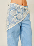 Willow Lace Wrap Scarf in Cream