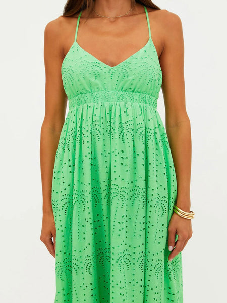 Ruthie Dress in Palm Eyelet