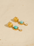 Liberté Drop Earrings in Green