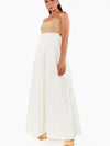 Dockside Maxi Dress in White Voile Twisted Rope
