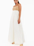 Dockside Maxi Dress in White Voile Twisted Rope