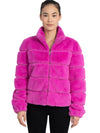 Alex Faux Fur Jacket in Hot Pink