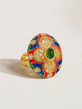Darla Vintage Statement Multicolor Ring