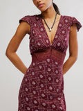 Eternal Soul Maxi in Maroon Geo Combo