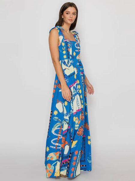 Best In Brazil Maxi Dress in Blue