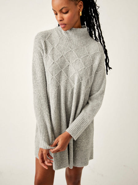 Jaci Sweater Dress in Heather Grey