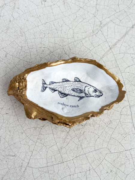 Decoupaged Fresh Catch Shell Ring Dish