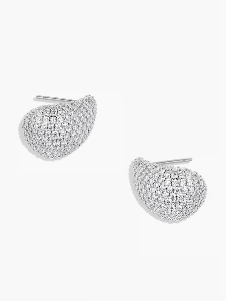 Banks Shimmer Earrings in Rhodium