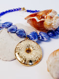 Urchin Statement Necklace in Blue