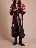 Over The Coat Shawl in Red